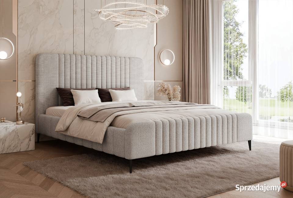 Łóżko tapicerowane Paros slim 77 różne kolory i wielkopolskie Tarchały Małe