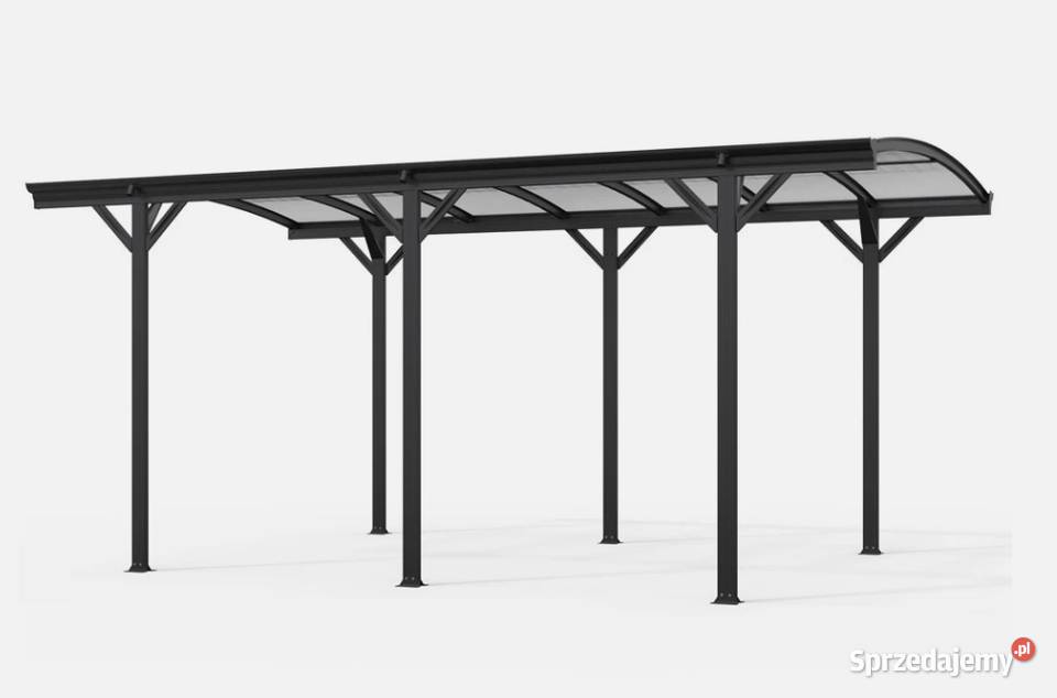 Wiata samochodowa Antracytowa Zadaszenie Garaż Głogów