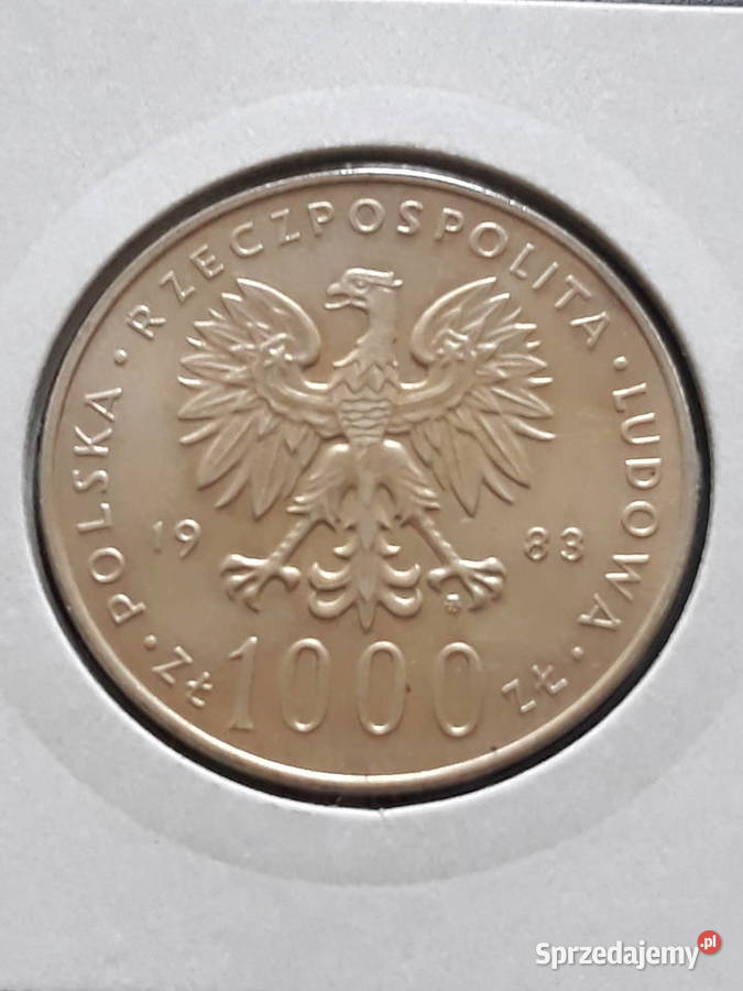 1000 Papież Jan Paweł II 1983 r 10 mennicze Konin
