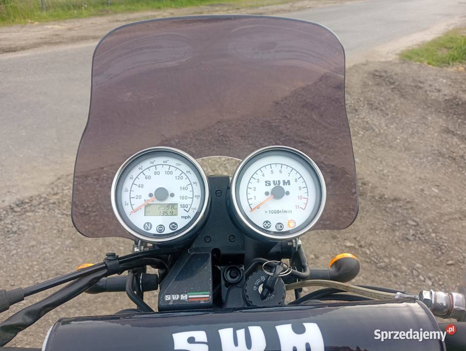 SWM six days 500 scrambler motocykl retro 4800km Głogów