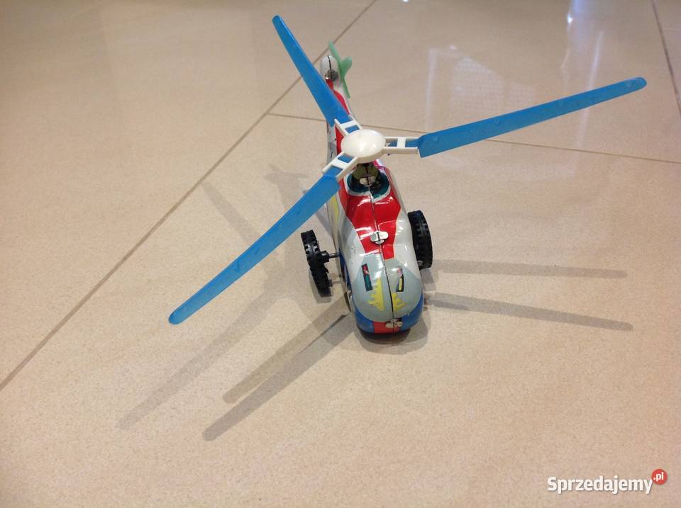 Stary Helikopter metalowy Zabawka Nowa Sól