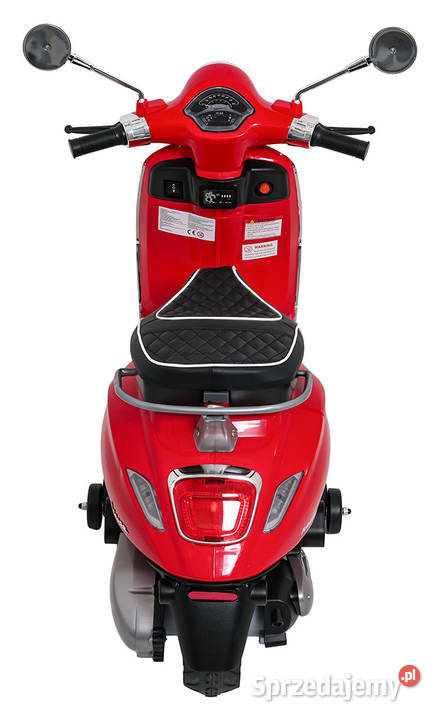 Pojazd Skuter Vespa ROMA Czerwony autko na Dla Dziecka Łopuszno sprzedam