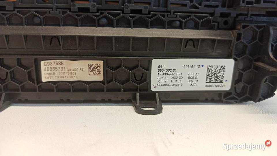BMW 7 G11 PANEL KLIMATYZACJI 6834362 osobowe Panele sterowania, przełączniki sprzedam