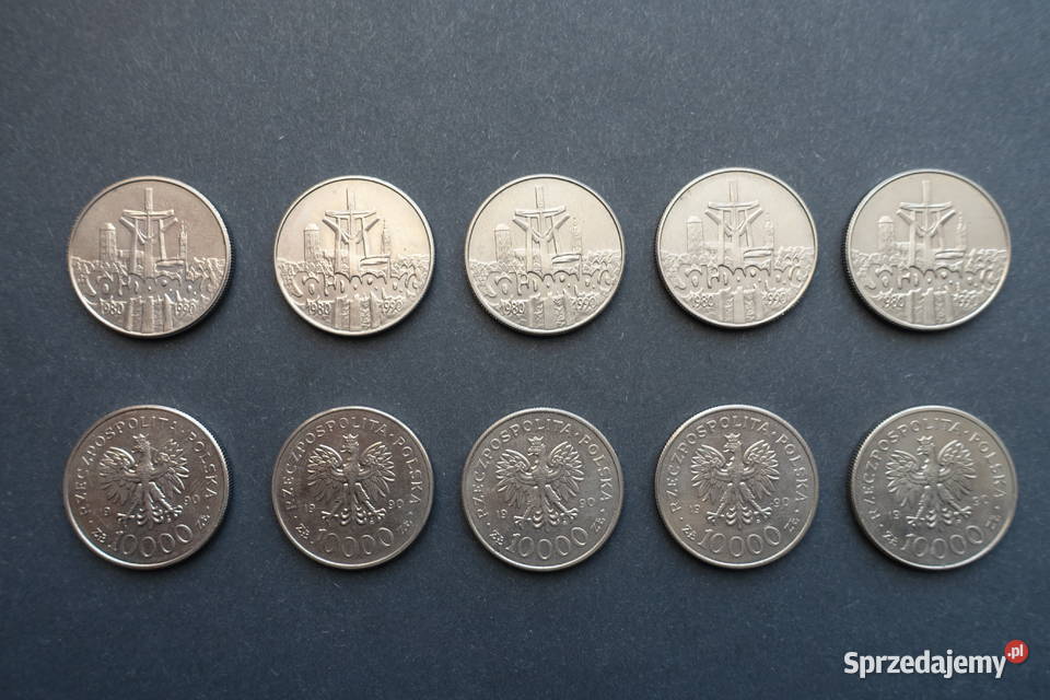 10000 złotych 1990 Solidarność 10 sztuk Kętrzyn