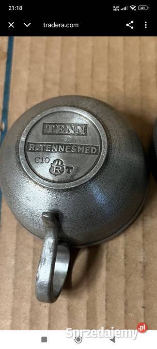 Zestaw 4 kubków do kawy i espresso z cyny