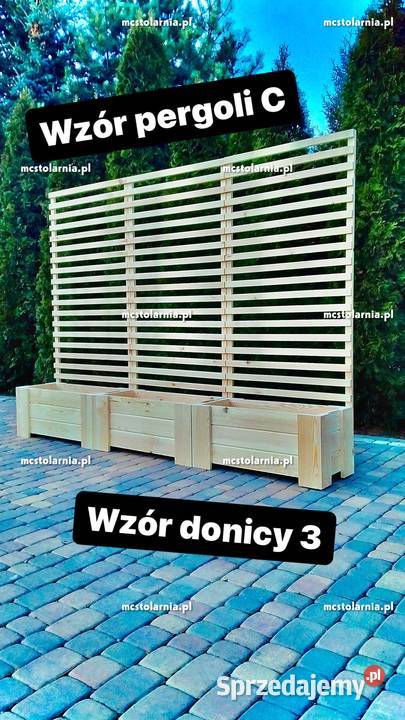 Donica z pergolą płot lamelowy Chojnice sprzedam