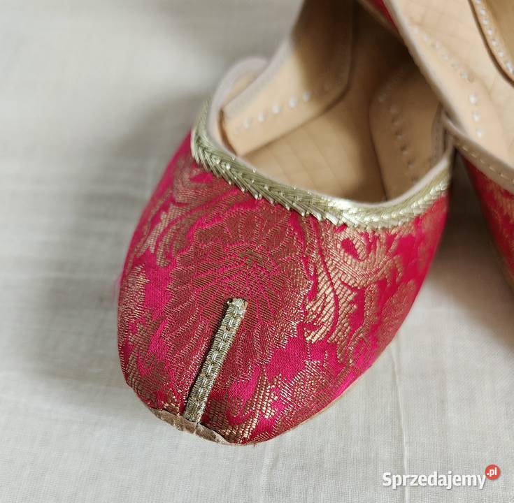 Indyjskie buty baleriny khussa 39 orient boho inna Balerinki Szczecin