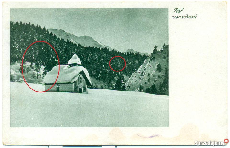 Tief verschneit postakrte Aufn U Bornemann Ostrów Wielkopolski