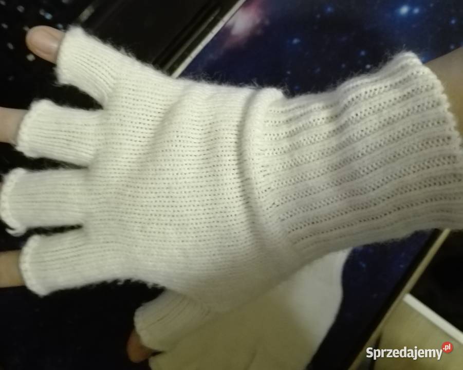 Białe nowe rękawiczki damskie wysyłka Dodatki
