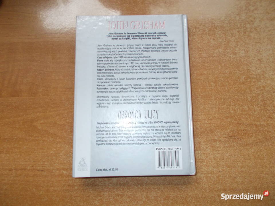 John Grisham Obrońca ulicy Głubczyce sprzedam