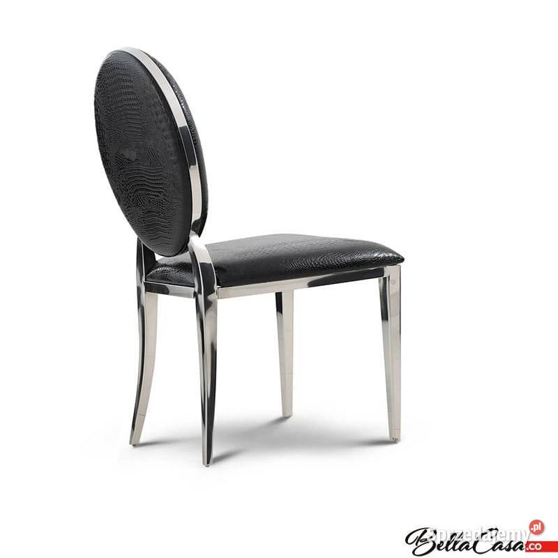 W ZESTAWIE TANIEJ Krzesła glamour Ludwik Black mazowieckie sprzedam