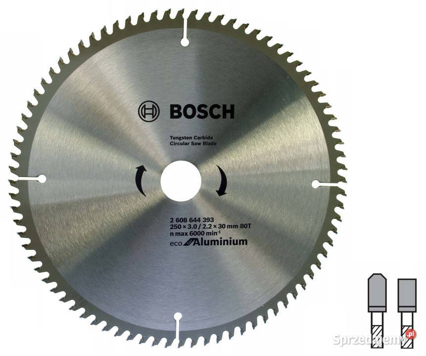 Bosch Piła tarczowa Eco do aluminium 250 x 30mm Narzędzia