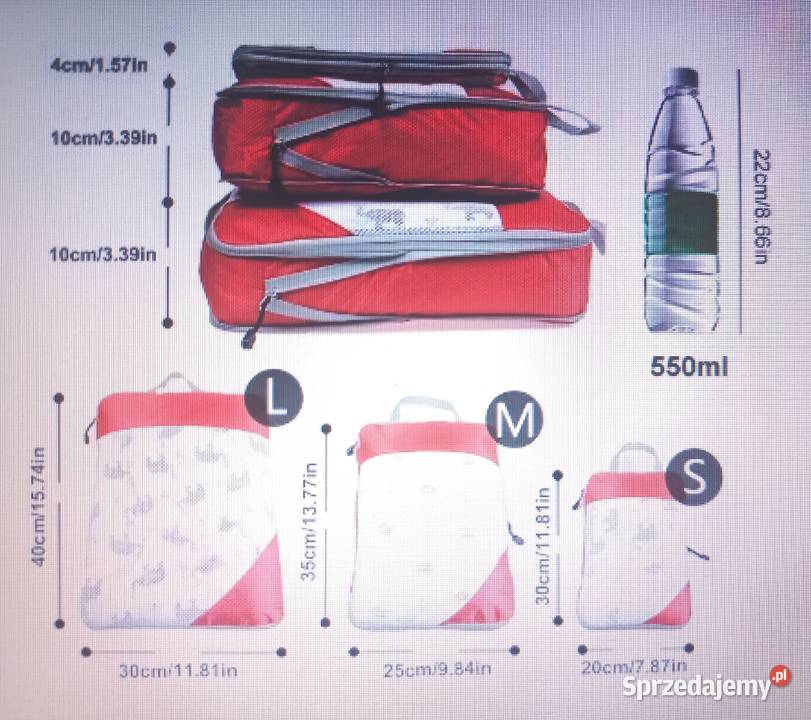 Organizer podróżny Torby kompresyjne czerwone Białystok