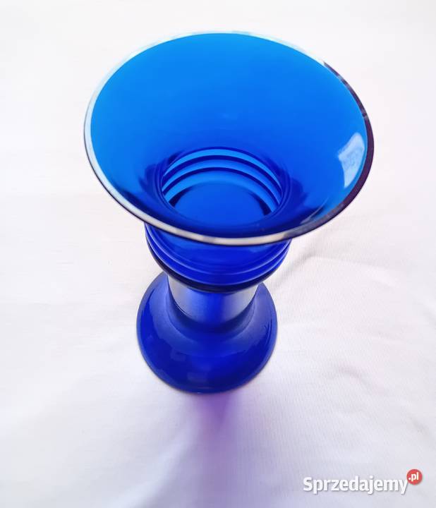 Kobaltowy wazon Holmegaard Mid Century Modern Koźminek