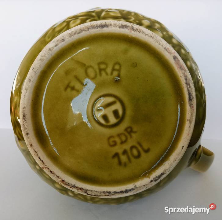 Dzbanek Flora z byłego GDR Lata 6070 te13x18 Dzbanki, karafki i mleczniki Rzeszów