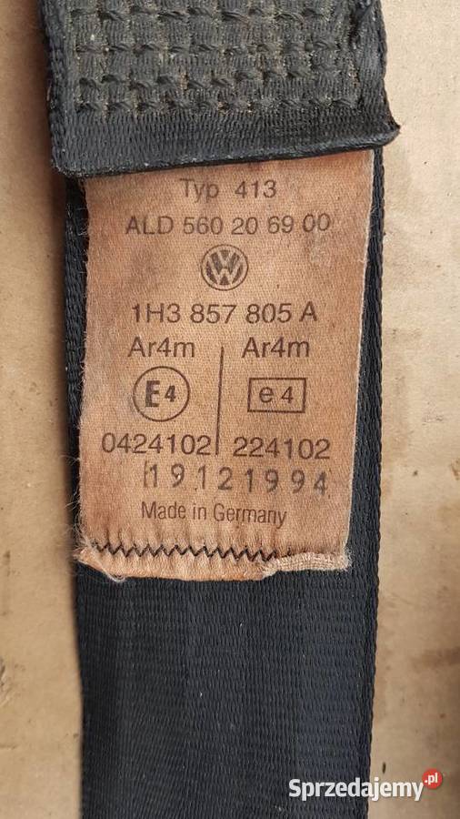 VW GOLF III 3 PAS BEZPIECZEŃSTWA TYŁ TYLNY LEWY Pasy bezpieczeństwa Skarżysko-Kamienna
