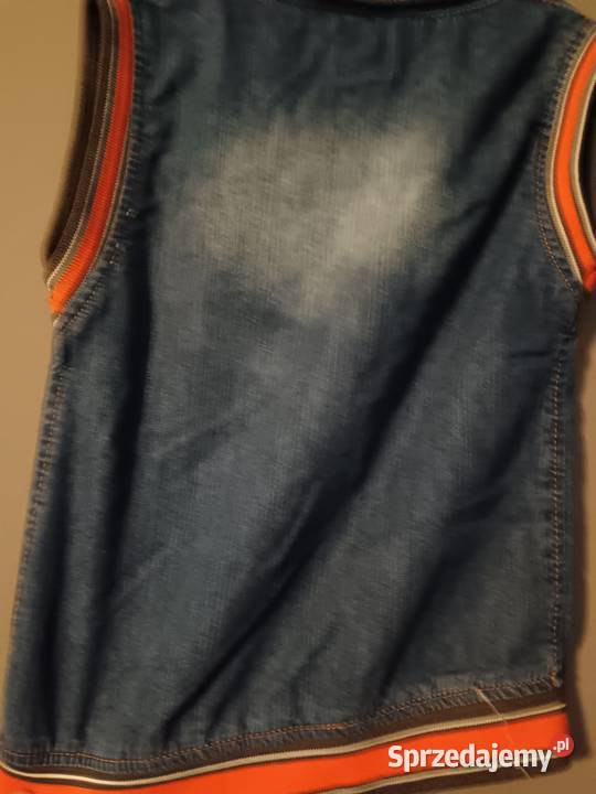 Bezrękawnik Chłopięcy dżins ciemny granat 110 Krosno