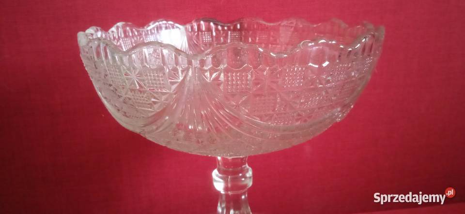 Stara Duża patera kryształowa dolnośląskie Świdnica sprzedam