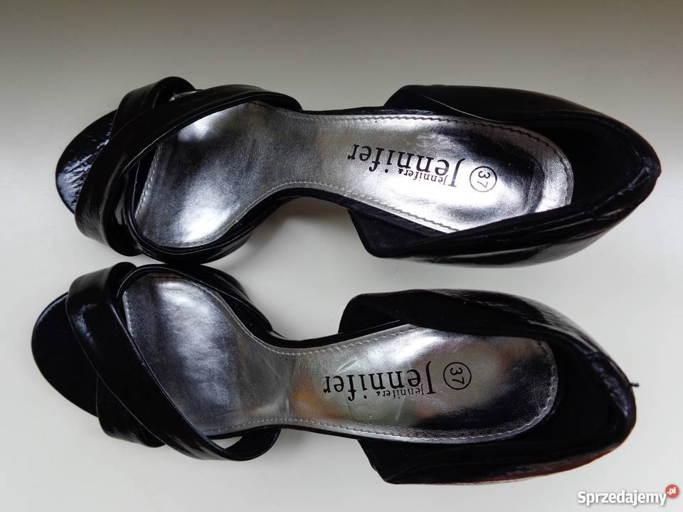 Szpilki czarne połysk rozmiar 37 JENNIFER obcas Inna marka Czółenka Warszawa
