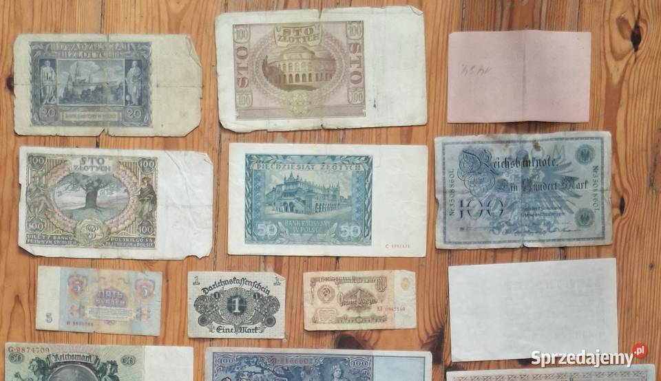 Zestaw Starych Banknotów x24 Mix BSI Gliwice