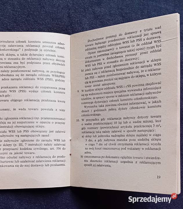 Instrukcja w sprawie załatwiania reklamacji w Koźminek sprzedam