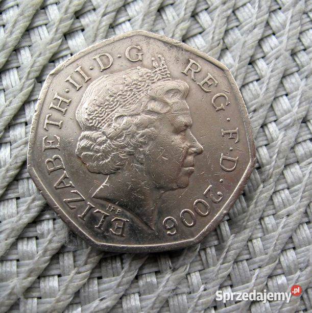 Wielka Brytania 50 Pensów 2006r Krzyż Walecznych