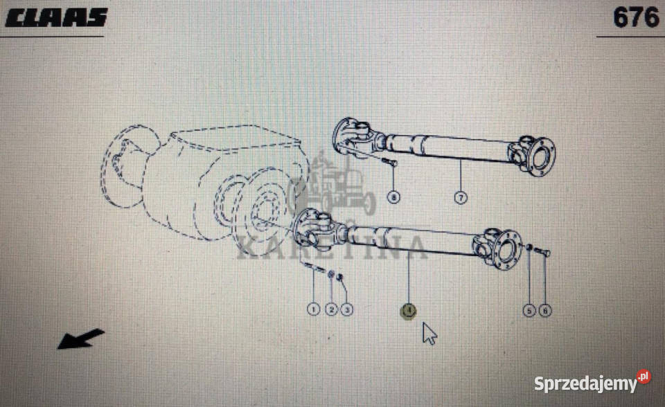CLAAS 00 0750 256 2Claas wałek przegubowyClaas wielkopolskie Jastrzębniki