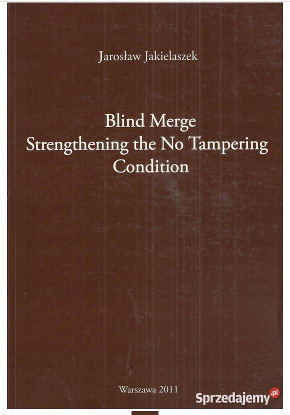 Blind Merge Strengthening the No Tampering sprzedam
