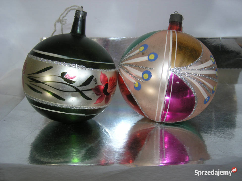 bombki vintage duże obwód 33 D 15 Porcelana i szkło dolnośląskie Bartków