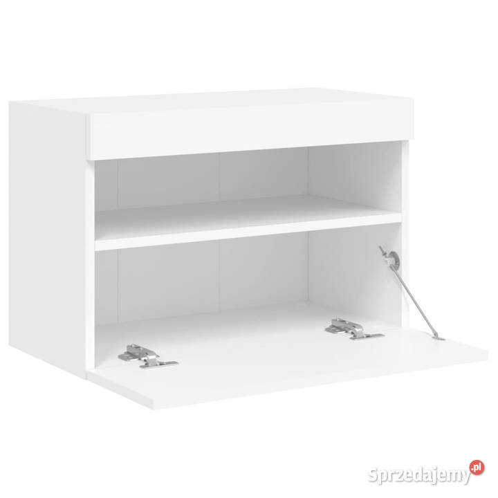 Ścienna szafka TV z LED biała 60x30x40 WM837183 Warszawa