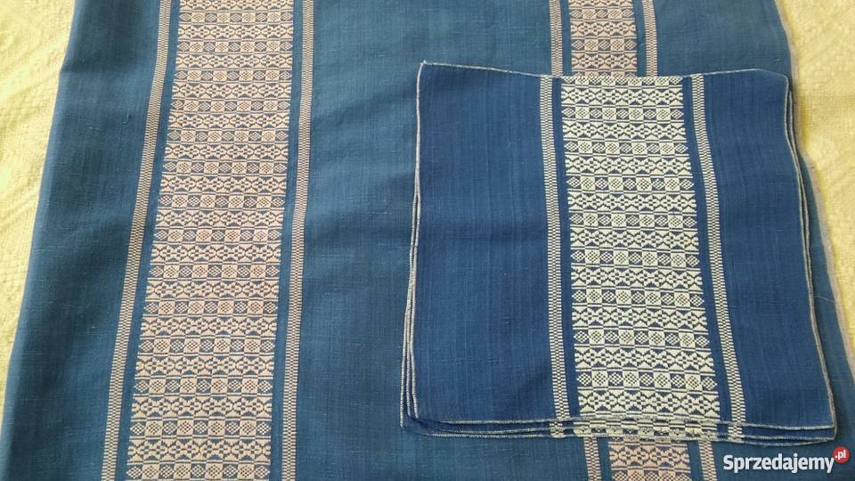 serwetka serweta serwetki polski len klasyka odcienie błękitu Gdańsk