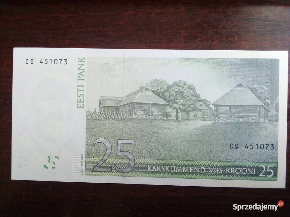 Banknot 25 koron Estonia mazowieckie Płońsk
