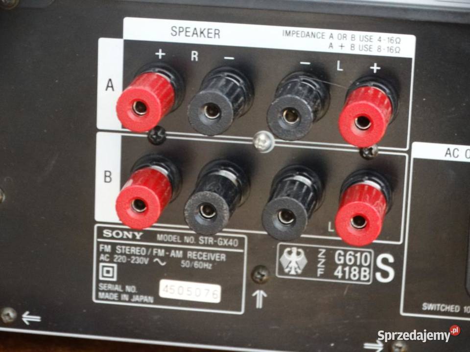 Amplituner Sony STRGX40 mocny i sprawny WYSYŁKA Jasło