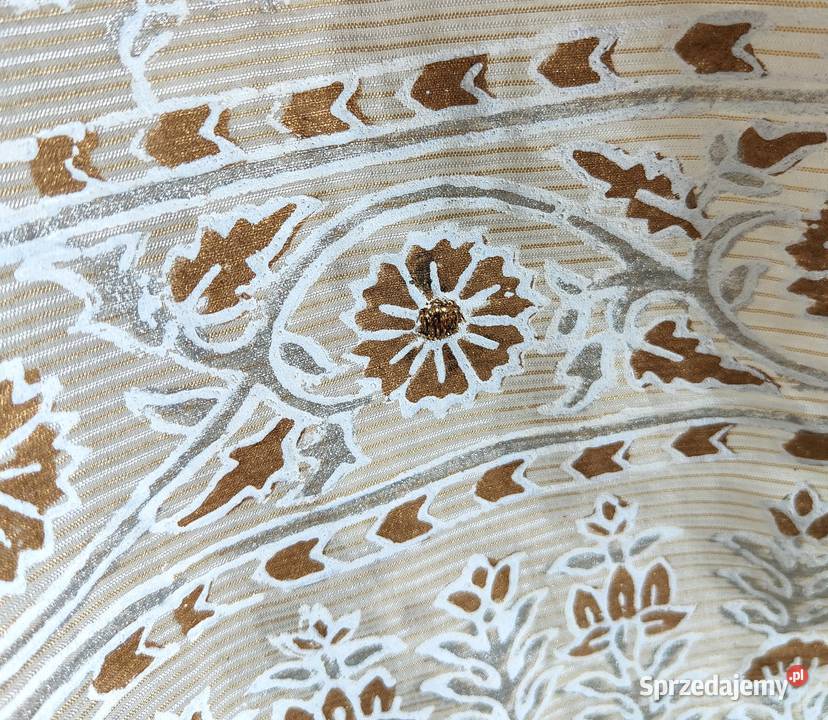 Indyjski komplet M 38 beżowy złoty malowany Moda i Styl zachodniopomorskie Szczecin
