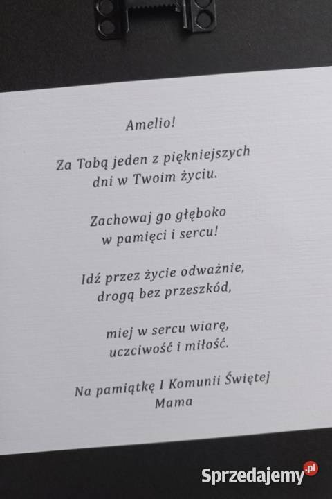 Pamiątka I Komunii Świętej w ramce 3d Wilkowice