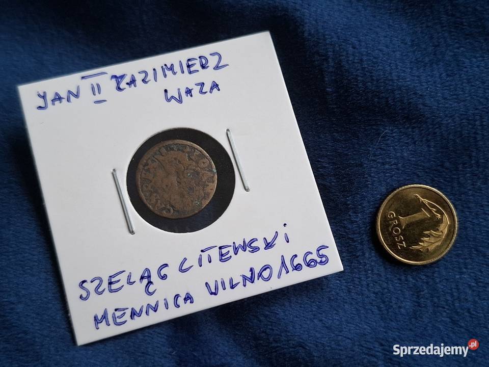 Szeląg litewski Jan II Kazimierz Waza Wilno 1665 Wejherowo sprzedam