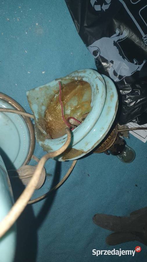 Lampa duża porcelanowa elektryczna art Deco Warszawa