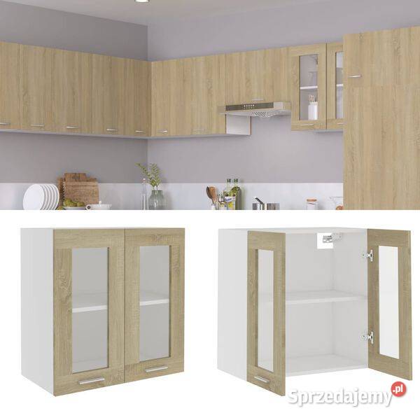 vidaXL Szafka wisząca z szybą Lyon kolor dąb Warszawa