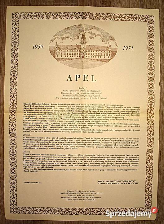 Zamek Królewski w Warszawie Apele z 197174 3 Chełmno