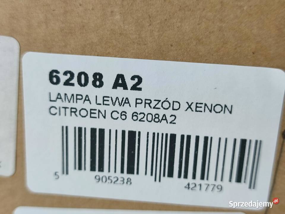 LAMPA LEWY PRZÓD XENON CITROEN C6 22 30 HDi 0612 sprzedam