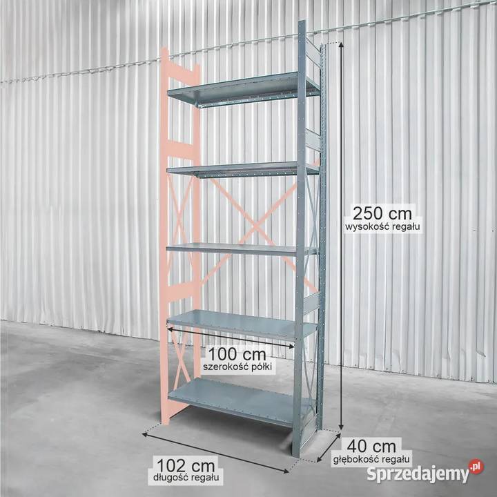 Regał magazynowy 5 PÓŁEK DEXION 250x102x40 MODUŁ Chmielów sprzedam