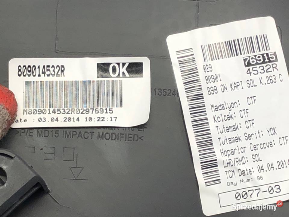 BOCZEK DRZWI LEWY PRZÓD RENAULT CLIO IV podkarpackie sprzedam