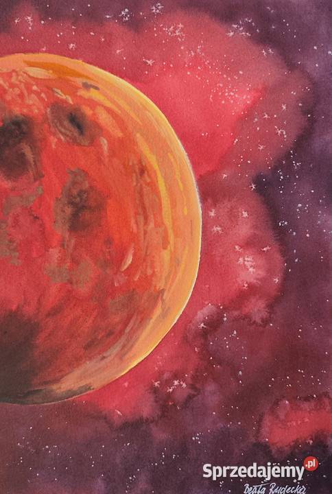 Akwarela Akwarelka Obraz pt Tam gdzie płonie Łódź