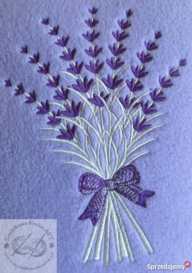 Poduszka z haftem LAWENDY styl prowansalski Toruń