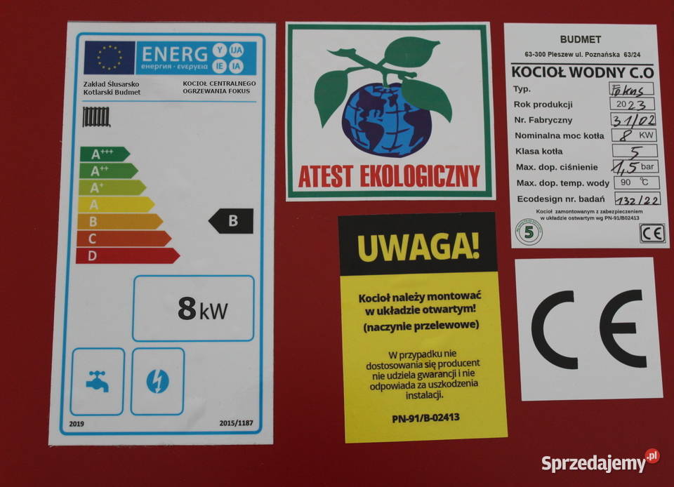 KOTŁY 8 kW do 60 m2 UniwersumEKO KOCIOŁ Piece Ząbkowice Śląskie