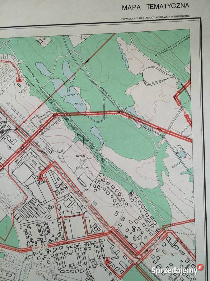 2536 Mapa Tematyczna Szczecina zachodniopomorskie Szczecin sprzedam