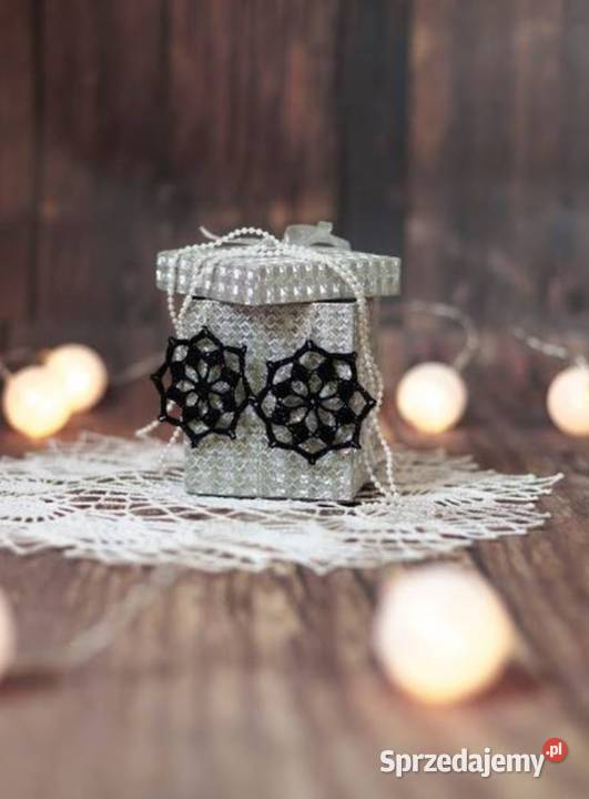 Kolczyki szydełkowe rękodzieło na szydełku Lubawka sprzedam