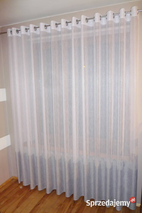Firanka z połyskującą nitką na przelotkach Częstochowa