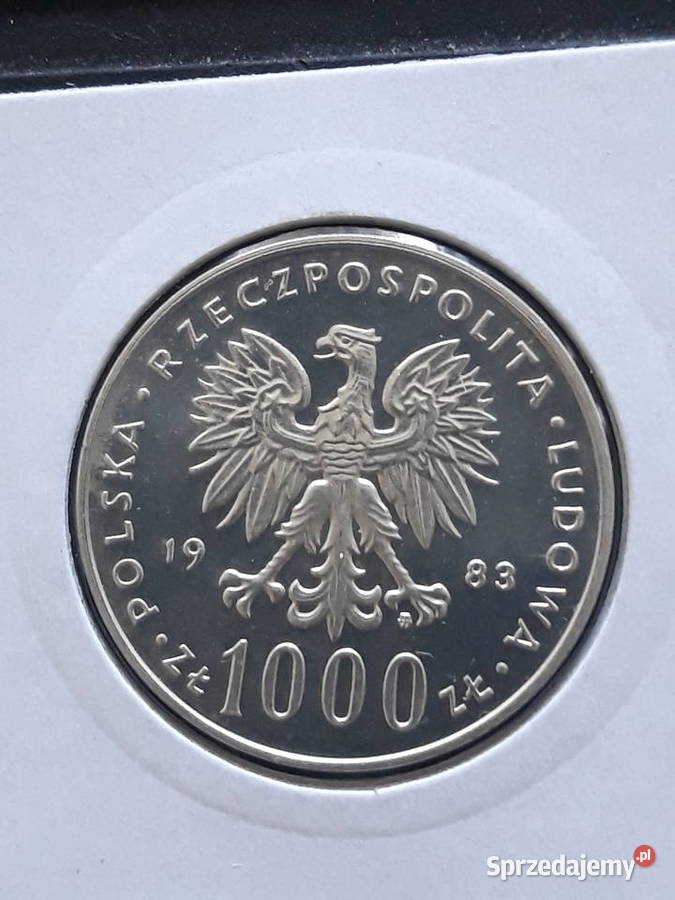 1000 Papież Jan Paweł II 1983 r 1 Super Mennicze Konin
