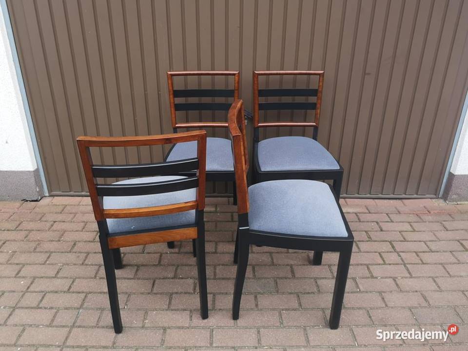 Krzesła ARTDECO Orzech Stare Antyk Komplet 4 wielkopolskie Swarzędz sprzedam
